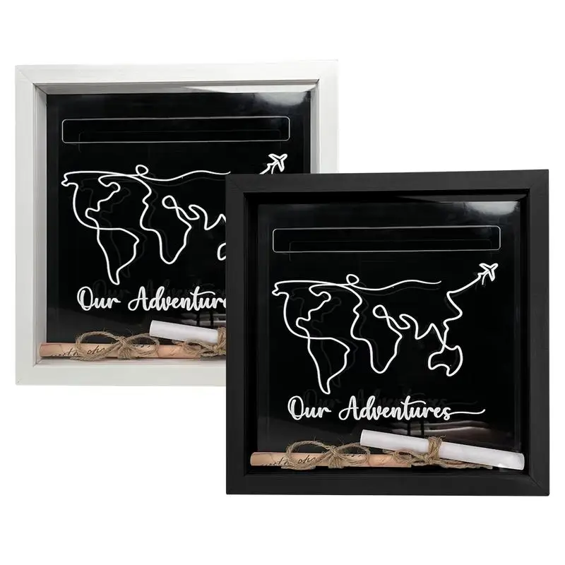 Adventure Archive Storage Box, Travel Shadow Box, Ticket Storage Box, Lembrança, Memory Display Case, Cartão Postal