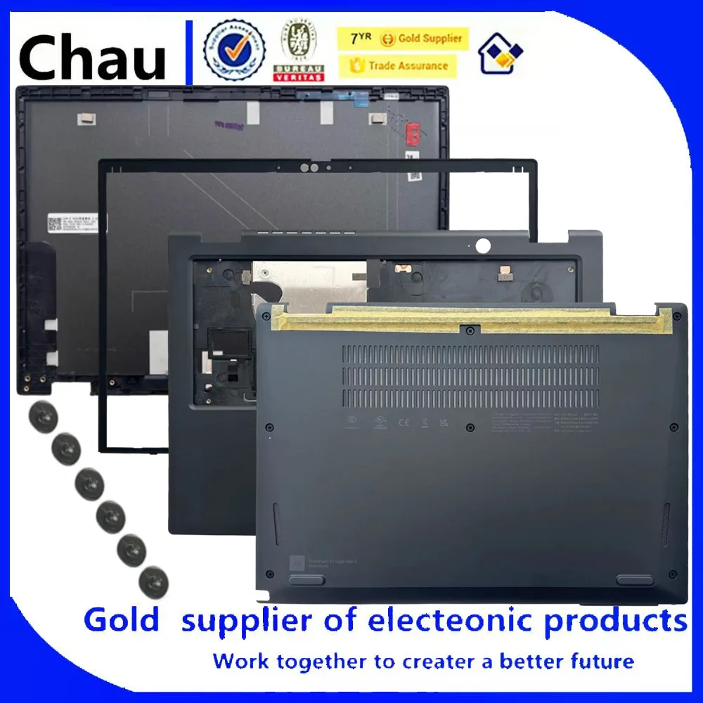 جديد لأجهزة الكمبيوتر المحمول Chau Thinkpad L13 Yoga Gen3 Gen4 LCD الغطاء الخلفي/الحافة الأمامية/مسند اليد/غطاء القاعدة السفلية #2