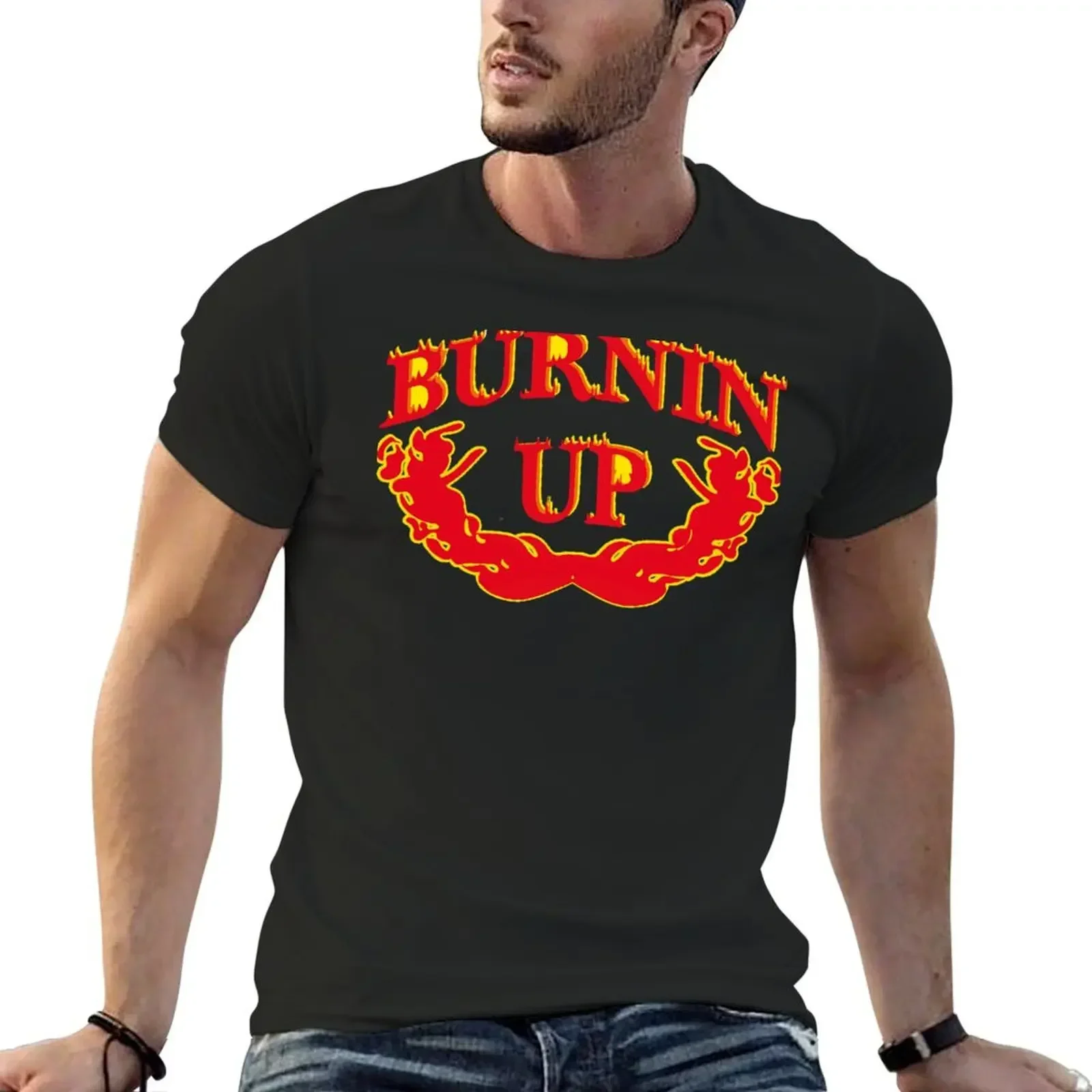 Burnin _Up (for you, baby) T-Shirt vintage man clothes anime mens t shirt graphic