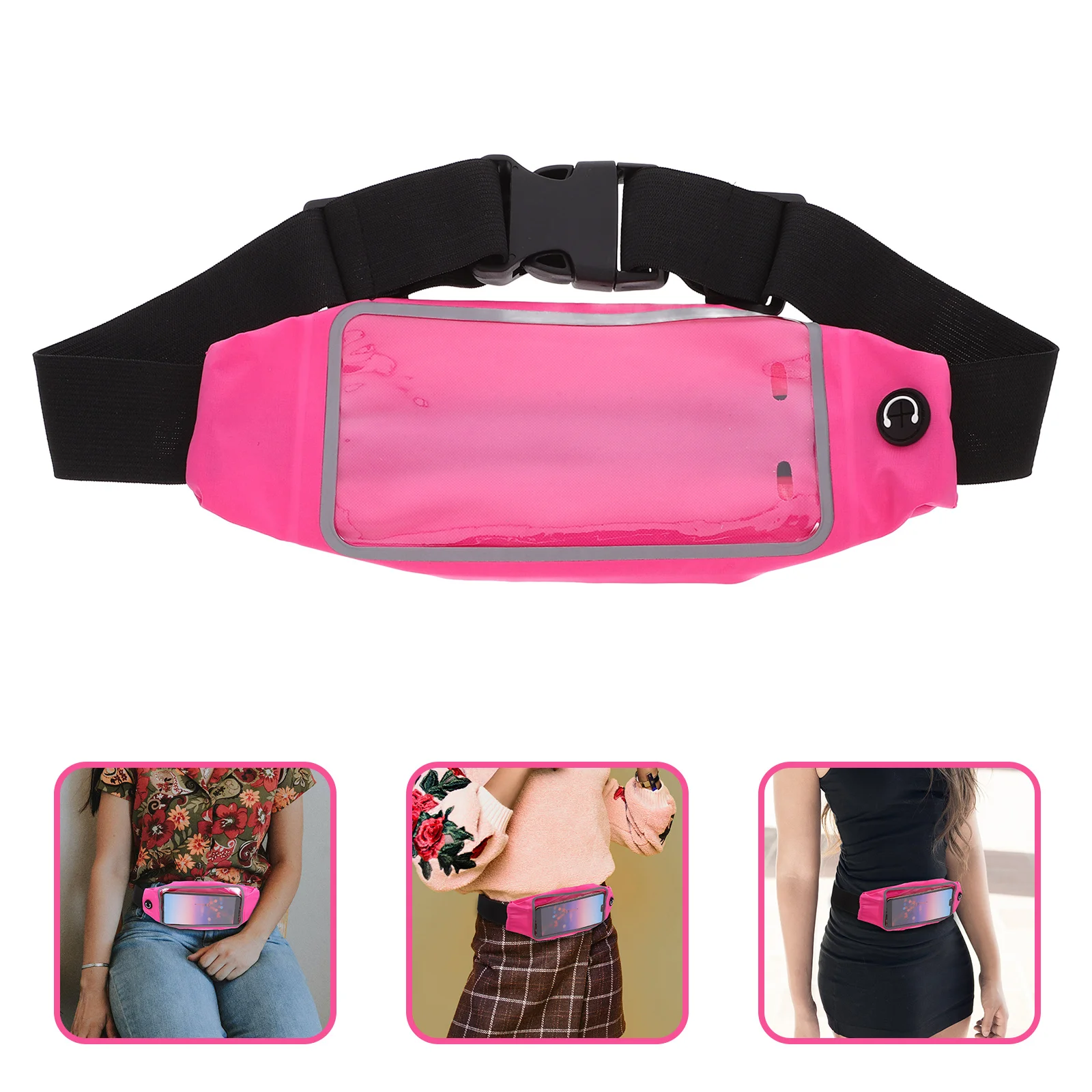 Breathable Touch Screen Waist Pack for Running Outdoor Sports Adjustable Fanny Pack with Phone Protection for Hiking Camping