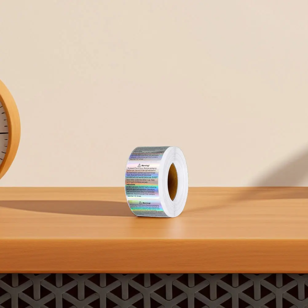 DIY صنع ملصقات تحذيرية مربعة الشمع تذوب ملصقات أمان لاصقة لحاويات الجرار ملصقات معطرة للمكتب المنزلي