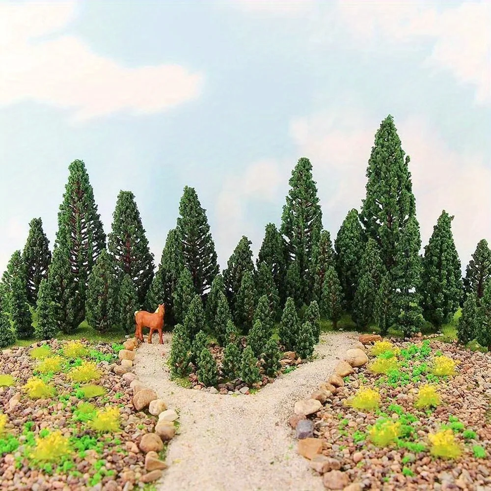 22pc/11pcs Christmas Decor for Small Tree Realistic Model Trees for Sand Table Train Railroad Landscape Diorama Scenes in Scales
