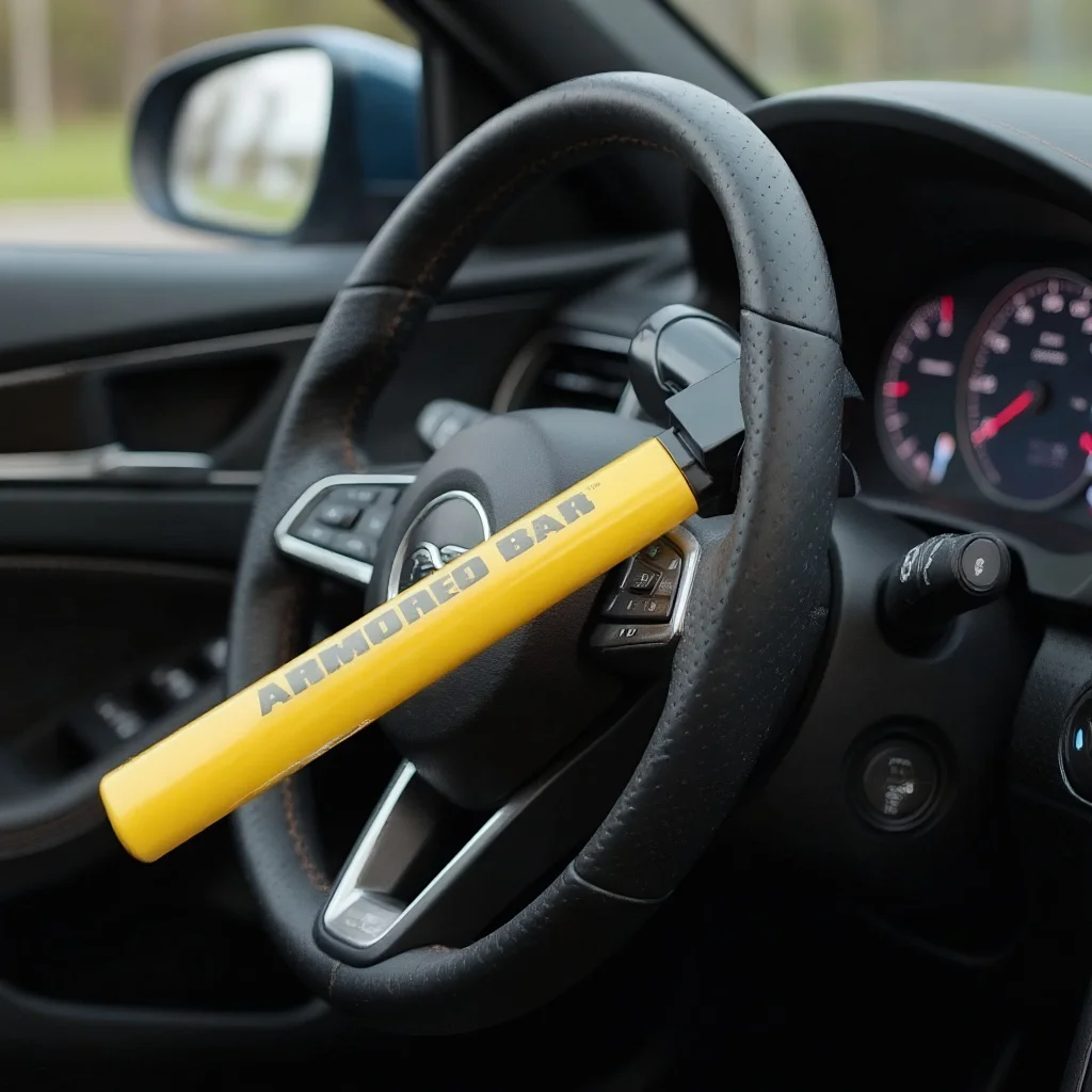 

Car Steering Wheel Lock Universal Heavy Duty Stainless - Anti-theft Car Security Rotary Enhance Automobile Security