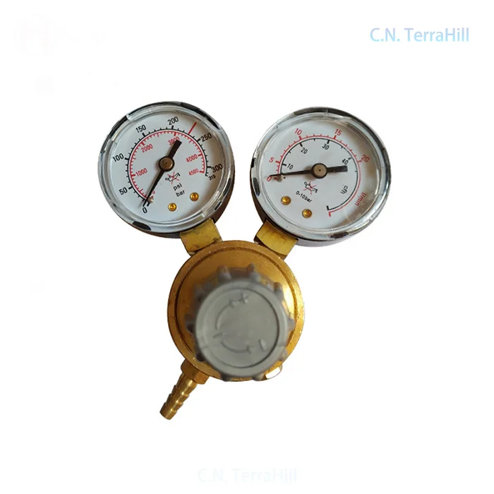 Brass Mini Pressure Regulator for CO2 Argon Gas Welding and Beverage Dispensing