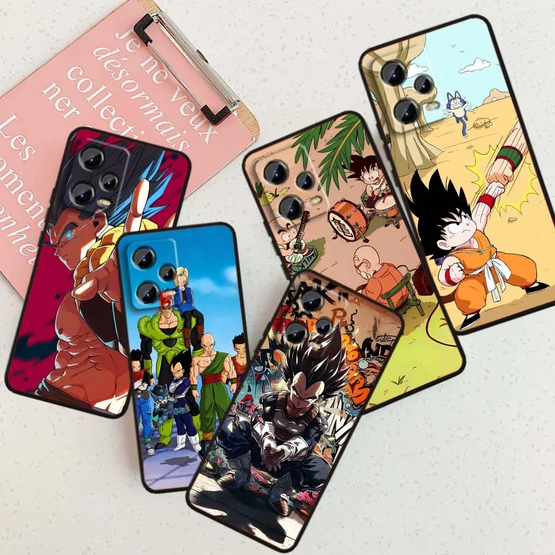 

Dragon Ball Creative Gogeta Cover For Xiaomi Redmi Note 15 14 13 12 12S 11E 11 11S Pro Plus 4G 5G Black Soft TPU
