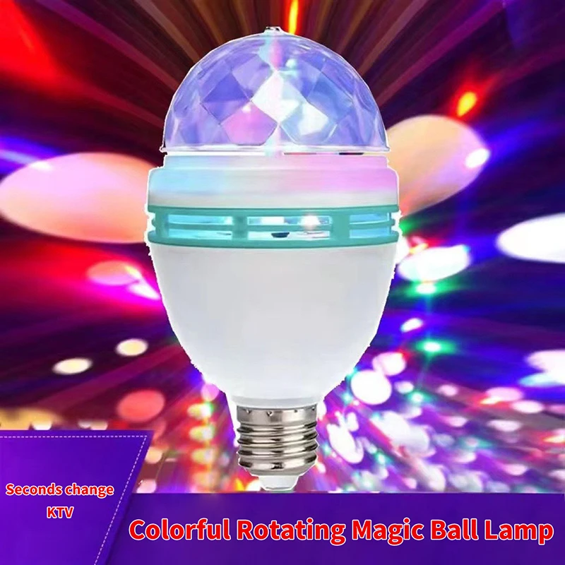 Led Kleurrijke Auto Roterende Podium Disco Licht E27 9W 6W Rgb Ampul Lamp Lamp Party Licht Decoation Voor Home Verlichting