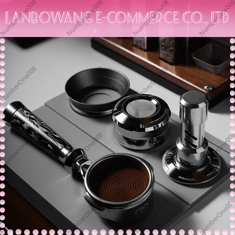 58mm Adjustable Constant Force Coffee Distributor Tamper Set with Impact Leveling Tool