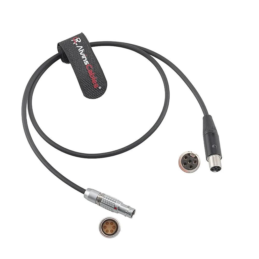 Alvin's Cables Audio Cable for ARRI Alexa 35 Mini LF from Wisycom MPR52-ENG Zaxcom Receiver, Mini XLR 5 Pin TA5F to 6 Pin 60cm