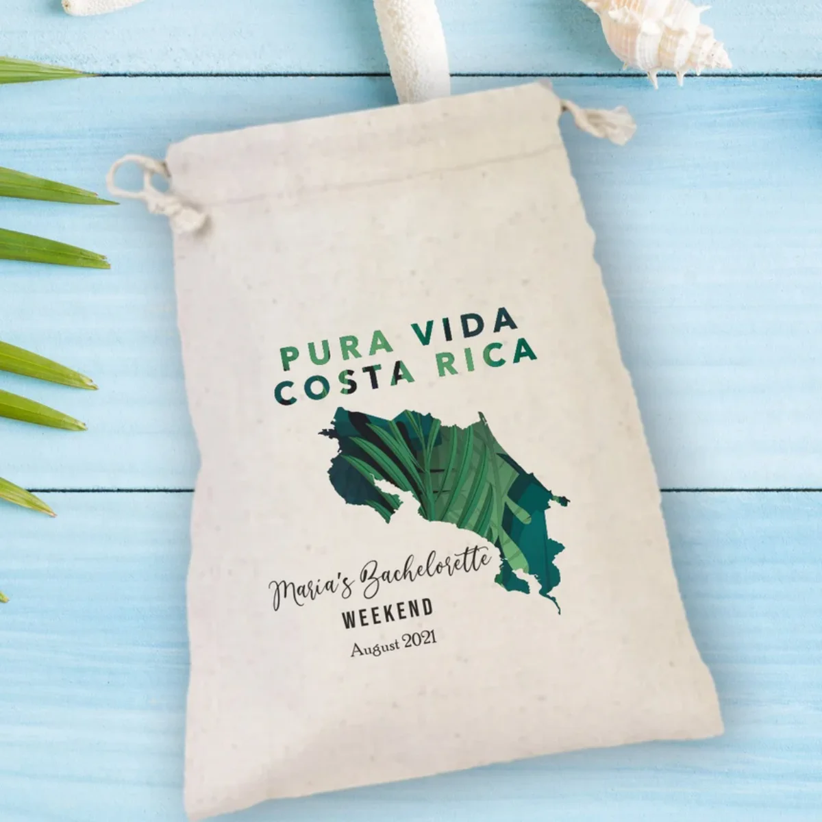 Pura Vida Costa Rica Destination Bachelorette Party Hangover Kit, Costa Rica Beach Party Favor Bags, Wedding Part Favor, Costa R