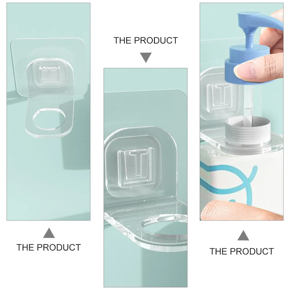 2Pcs Punch-Free Shower Gel Rack Strong Sealing Wall-Mounted Storage Bracket Non-Marking Sticker Design for Smooth Clean Walls