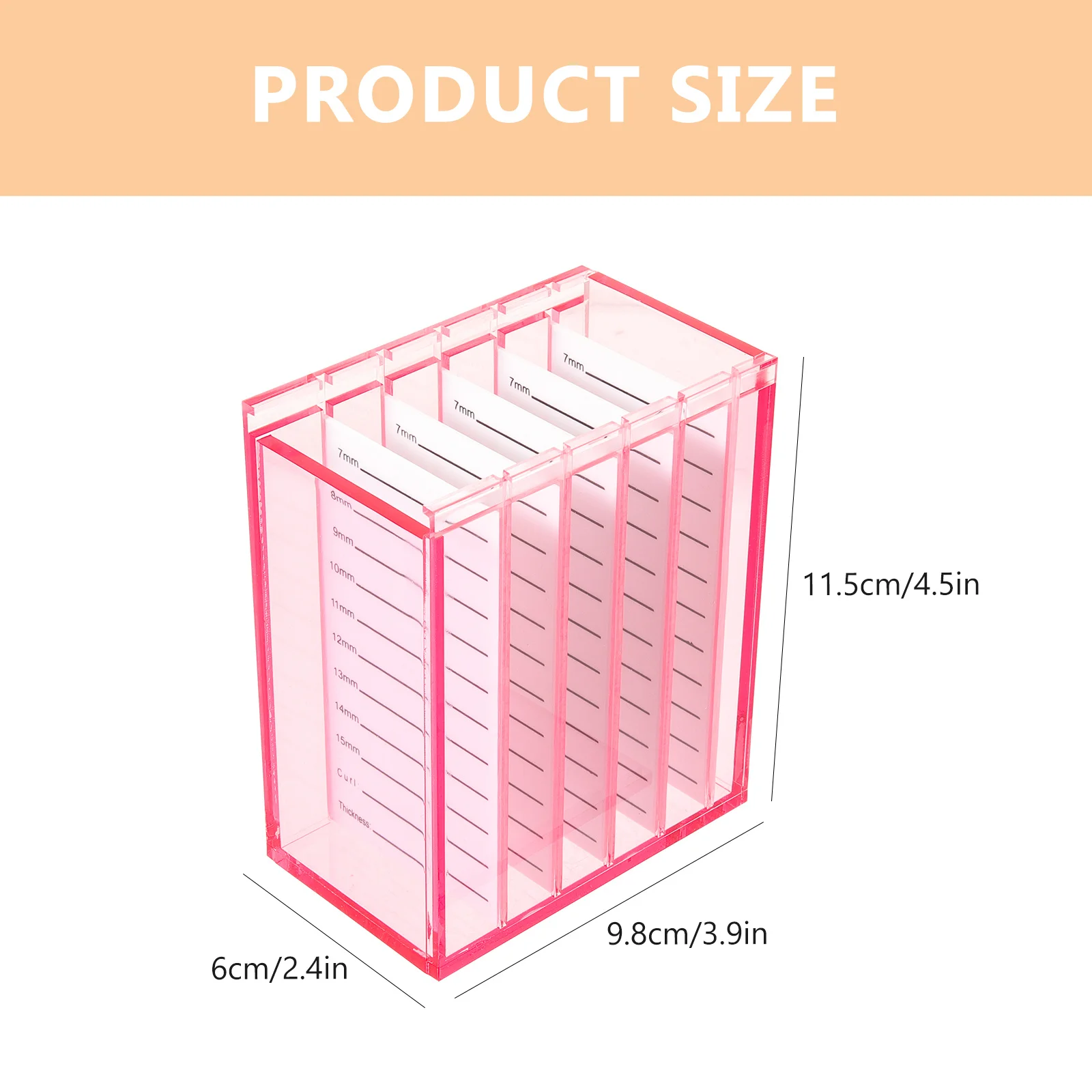 Scatola portaoggetti trasparente per ciglia multistrato Organizzatore per ciglia finte in acrilico Porta ciglia Organizzatore Scatola per imballaggio ciglia
