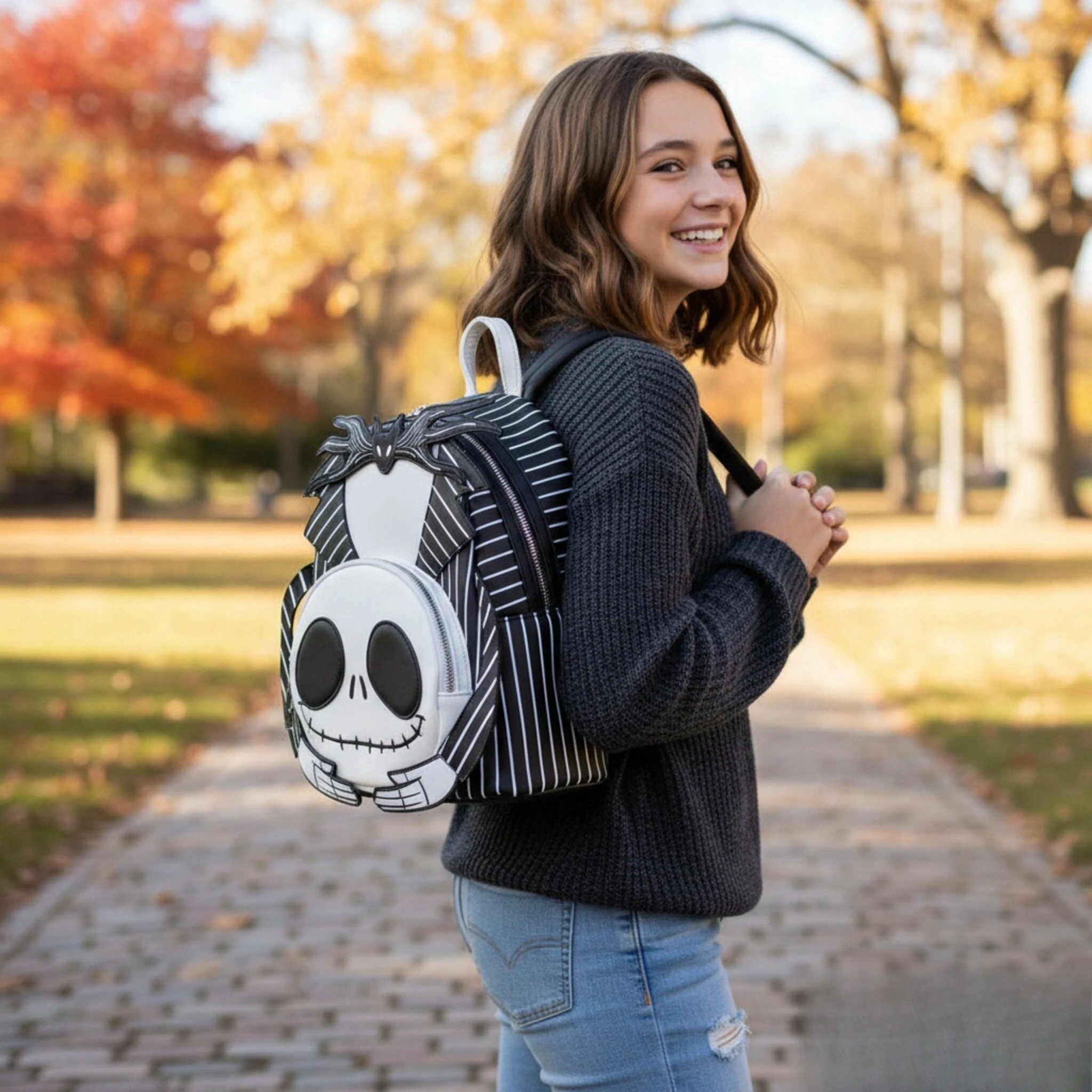 الكابوس قبل عيد الميلاد حقيبة ظهر صغيرة لطيف حقيبة مزدوجة حقائب الكتف حقيبة لطيف حقيبة الترفيه في الهواء الطلق هدية