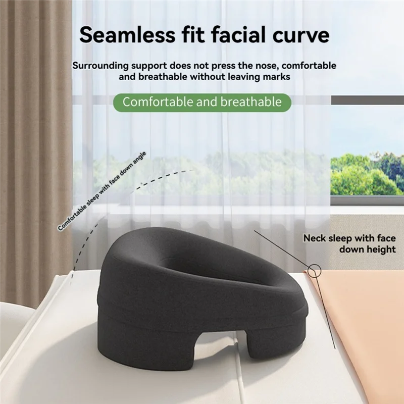 AAAC-almohada para la cabeza transpirable de espuma viscoelástica, almohada ergonómica para tumbarse, almohada de apoyo para masaje corporal, almohada para descanso facial