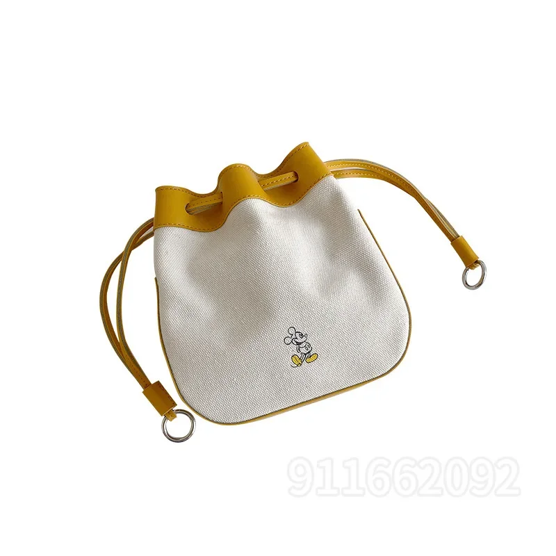 Disney Mickey Original New Women's Shoulder Oblique Bag Cartoon Fashion Women's Shoulder Bag Luxury Brand Canvas Handbag
