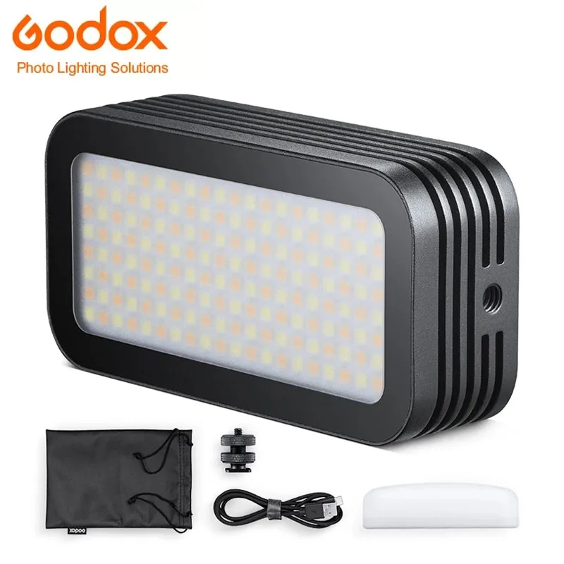 

Godox WL8P Waterproof LED Video Light 2700k-8500k Color Adjust 2900mAh 96 CRI 97TLCI APP Control for Sony Canon DSLR Flash