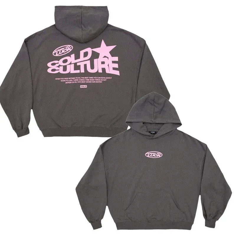 سويت شيرت بقلنسوة عصري للجنسين مطبوع عليه نجوم ملابس غير رسمية بأكمام طويلة ورقبة مستديرة بلوفر من ألياف البوليستر لربيع الخريف