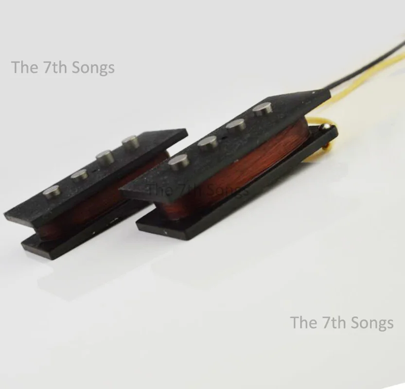 PBass Plain Enamel Precision Pickup Black Baseplate Alnico 5 10.8K Vintage Style Single Coil 4 Strings for Electric Bass Guitar