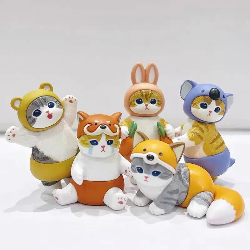 Mofusand Cat Blind Box Cute Panda Rabbit Cos Animal Action Figure Decorative Christmas Ornament Toy Gift view 3