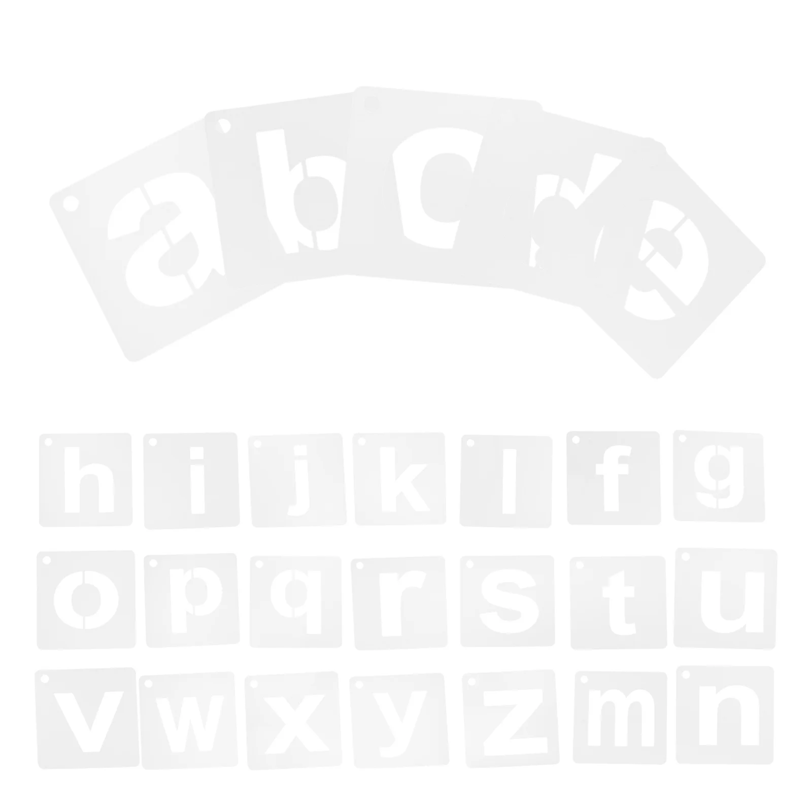 

1 Set A-Z Alphabet Stencils Reusable Plastic Letter Templates For Early Literacy Skills Small Stencil Letters Educational