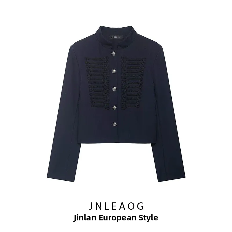 

Fashionable Short Button up Jacket Women's Spring New Style Single Row Button All Match Outerwear Polyester Standard Fit Long...