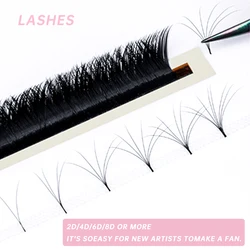 Yelix V Shape Auto-Fans Eyelash Extension Soft Easy Fan Lashes Volume Lash Extension Premium Natural Individual Lashes Mink