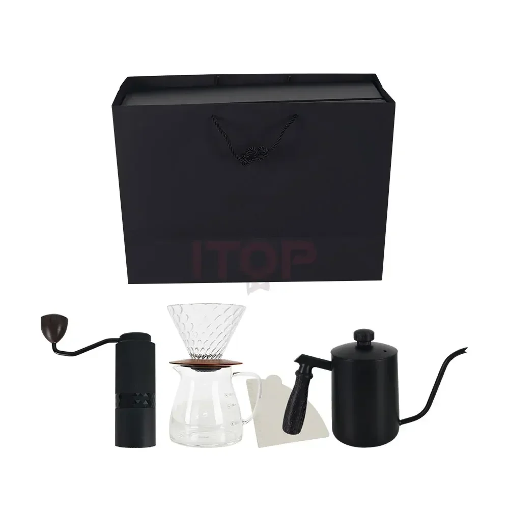 

Набор для приготовления кофе методом пуровер: кофемолка ручная, 6 предметов, в подарочной упаковке, хит продаж 2026 года