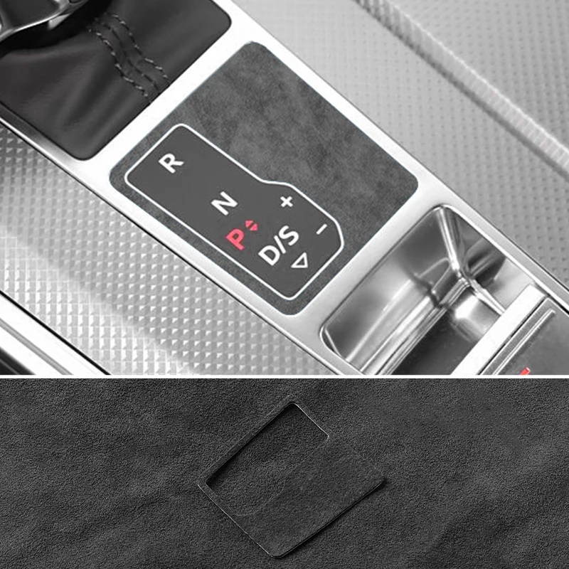 For Audi C8 A6 A7 S6 S7 2018- Made of Alcantara Car Gear Shift Knob Cover Panel Frame Trim Interior Sticker Interior Accessories