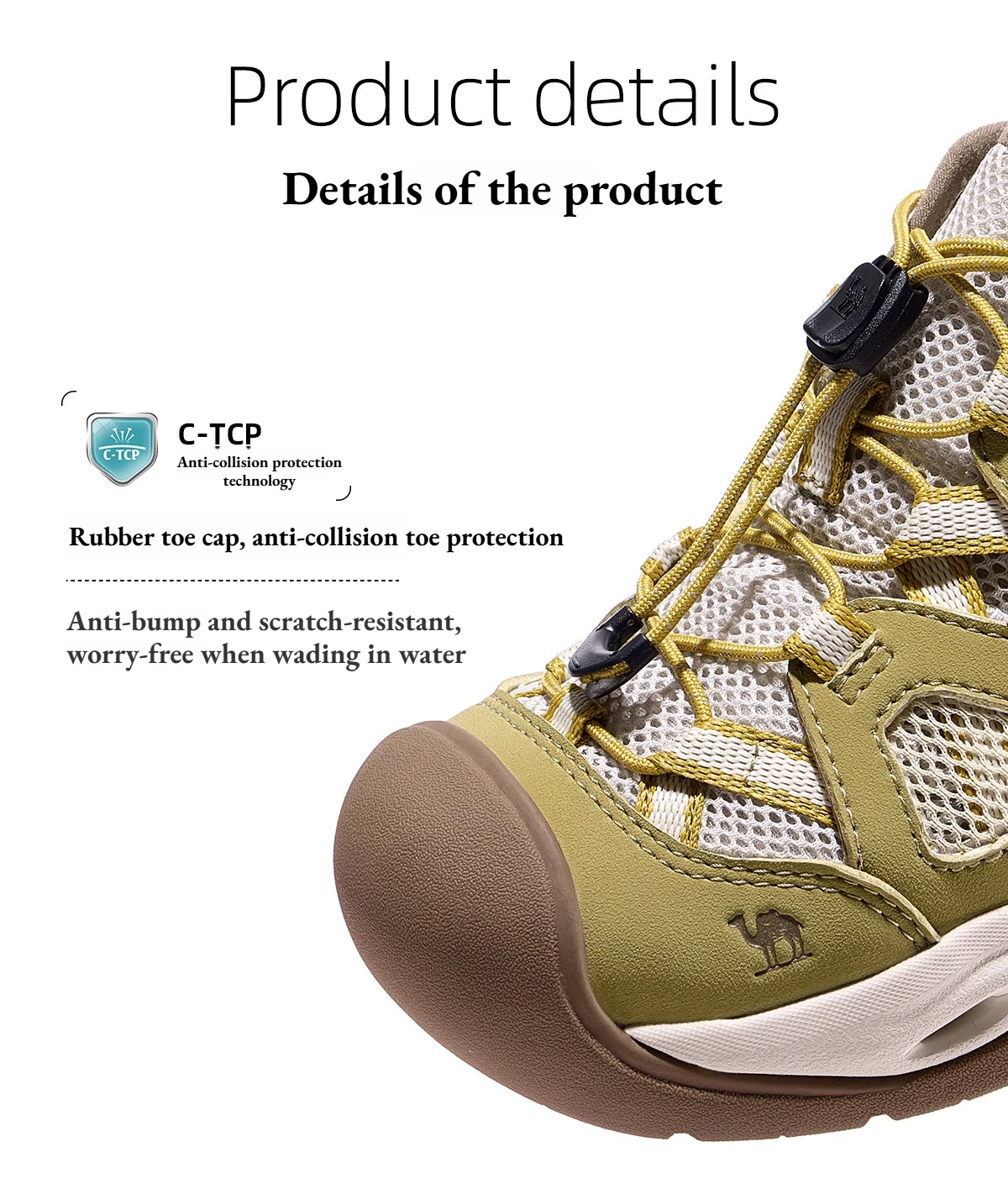 Golden Camel Outdoor Hiking Sandals for Women 2026 Summer Breathable Lightweight Quick Drying Wading Casual Trekking Shoes Men's