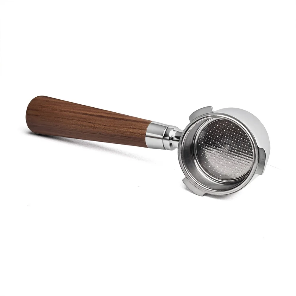 For Monitoring Extraction Flow 51mm Bottomless Portafilter Bottomless Espresso Portafilter Wood Handle Portafilter