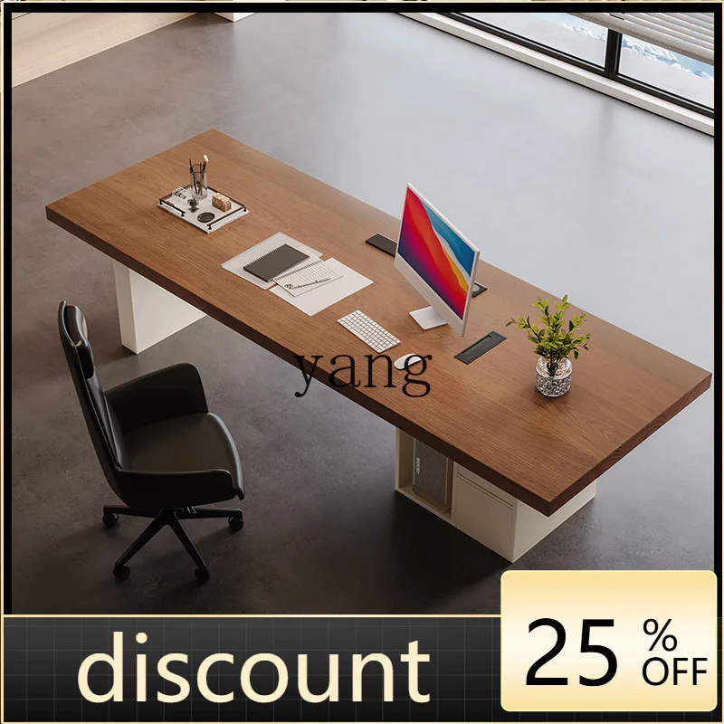 

LTT Solid Wood Boss Desk Modern Simple Office Computer Desk