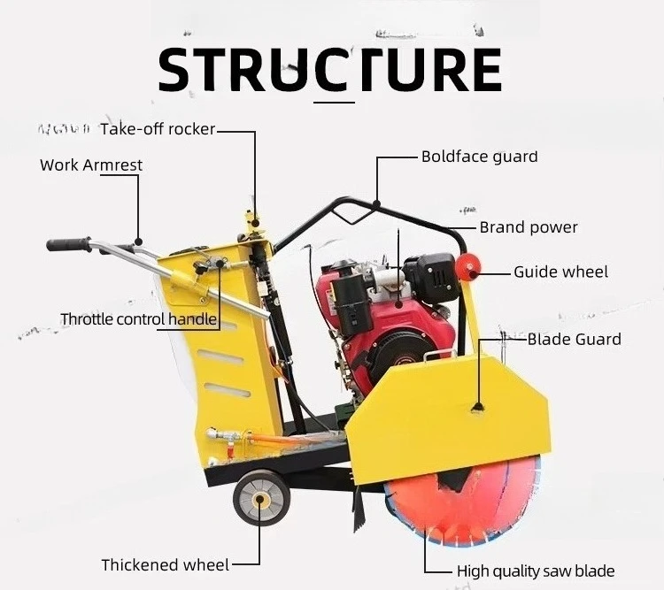 400 500 شفرة منشار الطريق الأسفلت آلات قطع الطريق آلة قطع الطرق الخرسانية