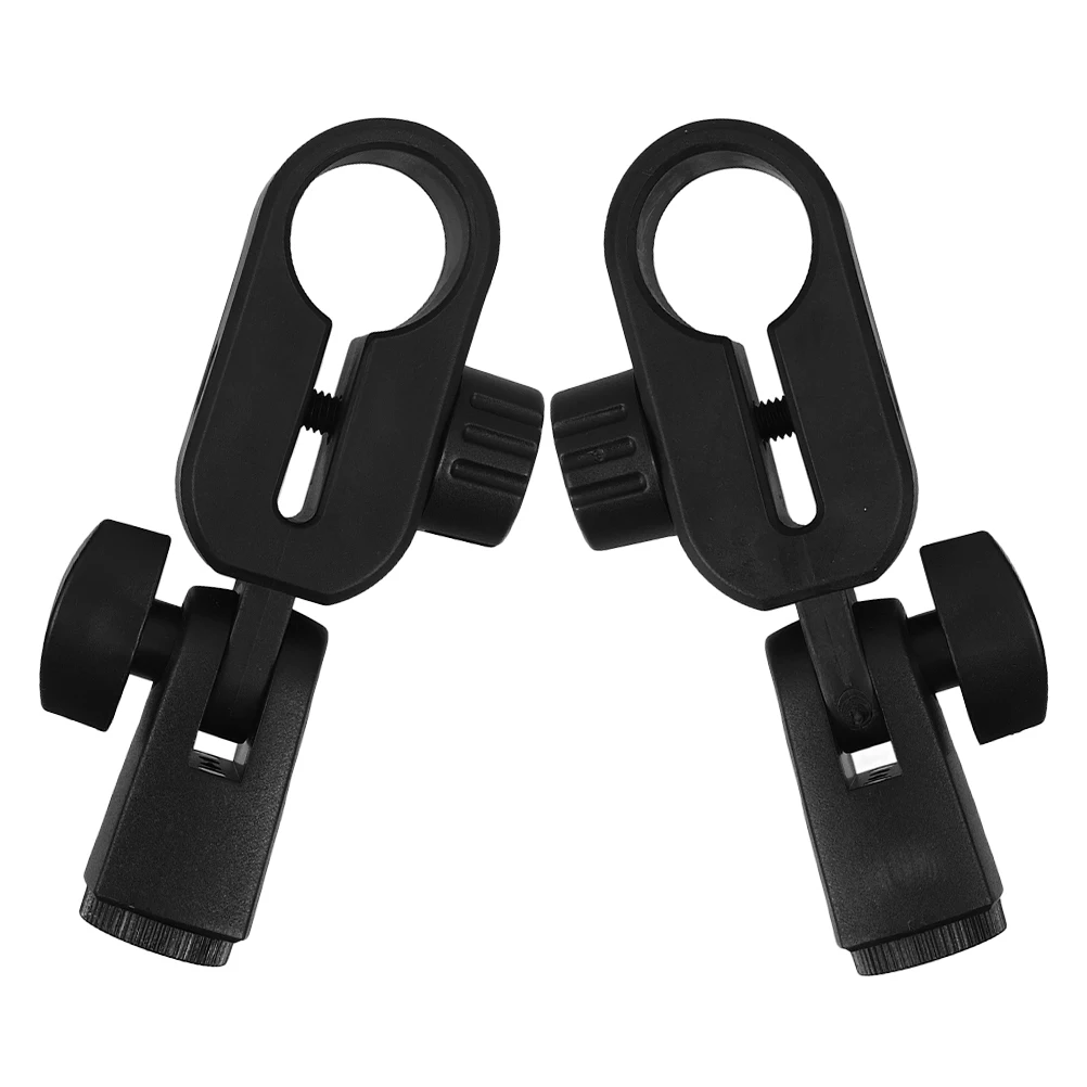 

Universal 240 Mic Stand Clip Shockproof Microphone Holder Clamp Adjustable Plastic Clips for KTV Concert Stage Sturdy