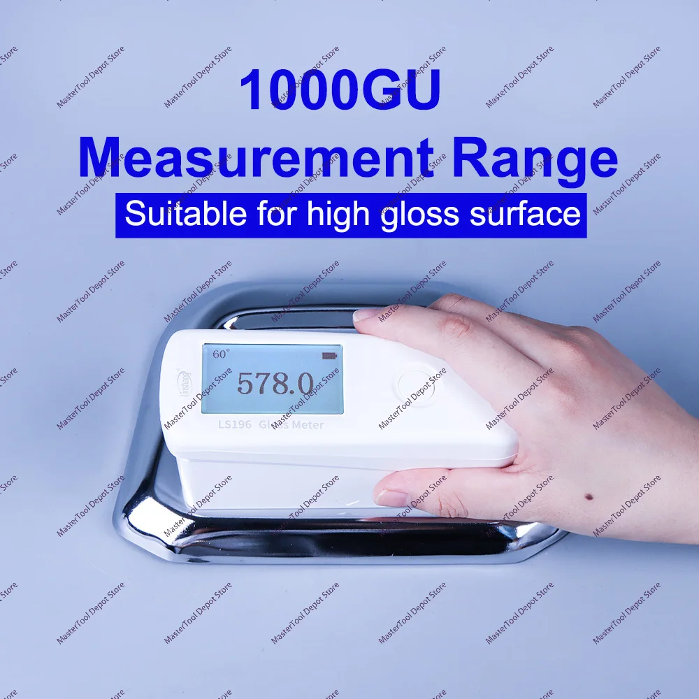 LS196 60 Degree Gloss Meter High-precision Paint Ink Ceramic Gloss Meter with Surface Cleaning Measurement Function