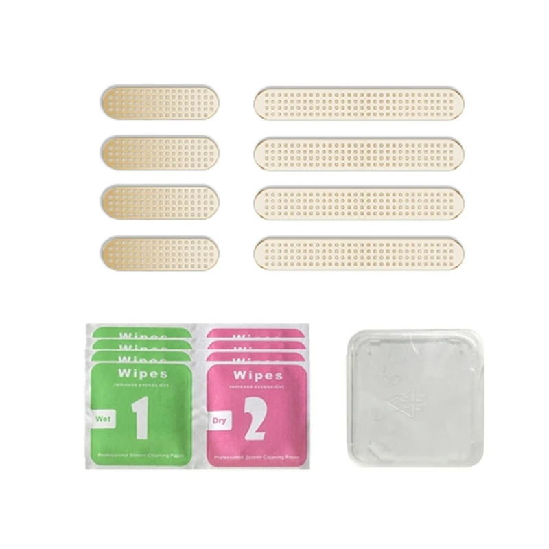 8pcs Speaker Mesh Adhesive Sticker Dustproof Sticker Charging Port Plugs for 13 12 11Pro Dust Plugs