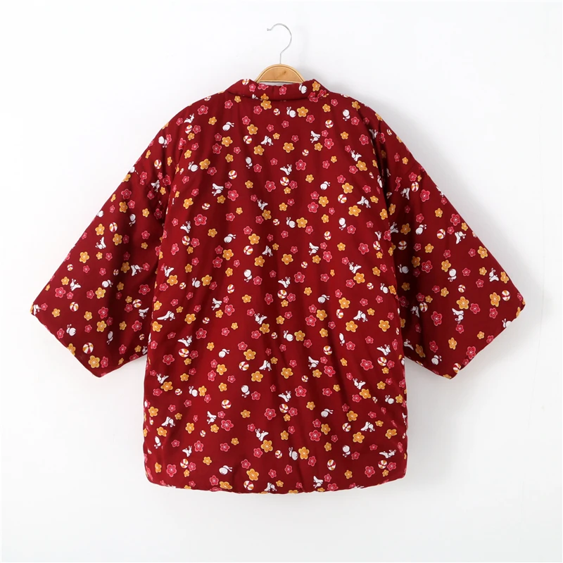 Hanten – vestes d'hiver japonaises pour femmes, Kimono japonais, chaise longue, vêtements de maison, pyjama matelassé, manteau rembourré en coton Haori, vêtements asiatiques