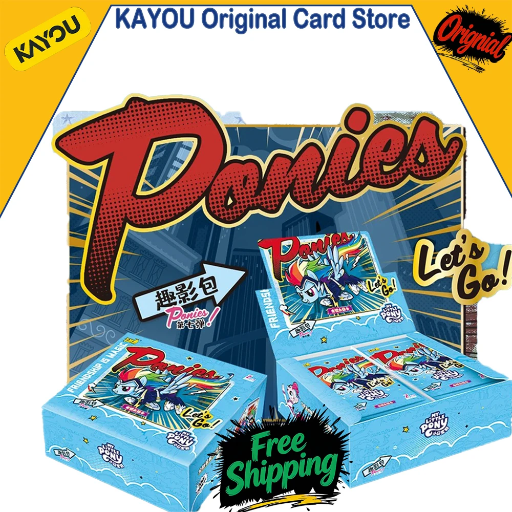 

KAYOU Genuine My Little Pony Eternal Friendship Cards Shadow Fun Pack Series 7 Gold Shadow Card Anime Collector Cards Toys Gifts