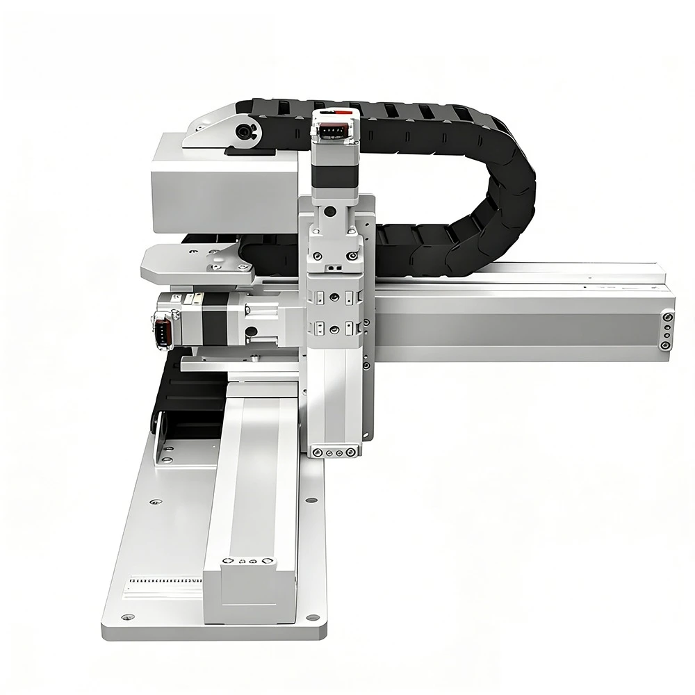 High precision aluminum linear module ball screw belt driven linear slide table single axis numerical control automatic linear