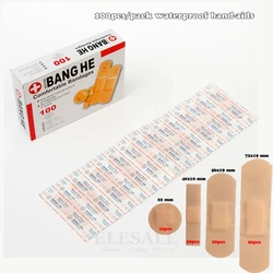 100Pcs/Pack Waterproof Band-Aids Bandages Home Travel Emergency Kits First Aid Medical Anti-Bacteria Wound Plaster Multi Size