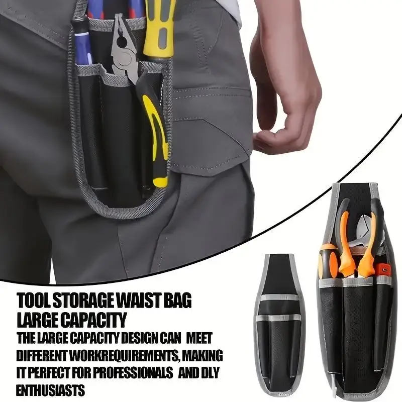 【S】Wear-resistant Tool Waist Bag Oxford Cloth Multilayer Storage Tool Belt Hanging Bag Thickened Electrician Tool Bag