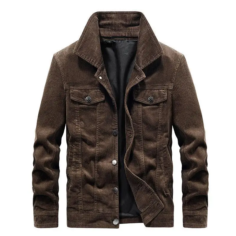 

Мужская вельветовая верхняя одежда, модная тонкая куртка на молнии, новая горячая однотонная мужская тонкая куртка, весенне-осенняя куртка-бомбер с подставкой JJ518