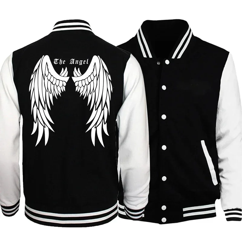 White Winged Bicycle Dragon Print Female Jacket Harajuku s-5XL StreetwearFashion Casual overcoatAutumn Casual Button Uniform Man