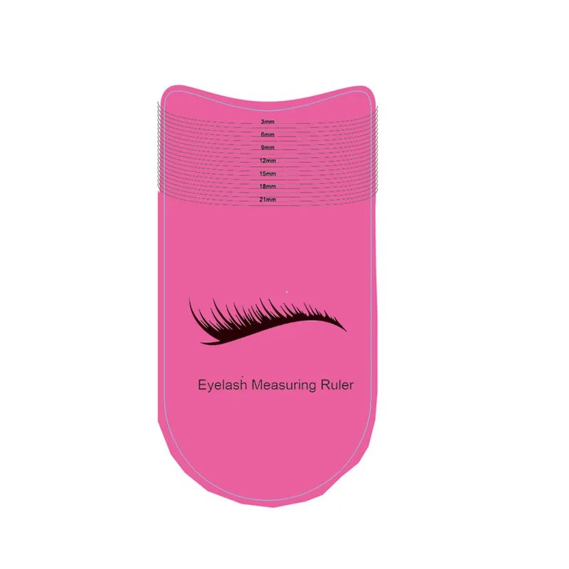 10pcsEyelash Length Measuring Ruler Portable Eyebrow Soft Plastic Ruler Makeup Tool Eyelash Extension Growth Accessory