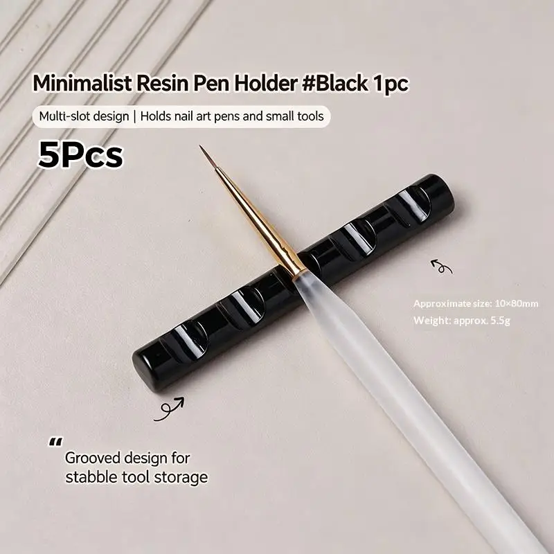 5 Pack Multi-Slot Plastic Paint Brush Holder, 5 Slot Brush Storage Stand, Desktop Display & Organizer for Painting Brushes