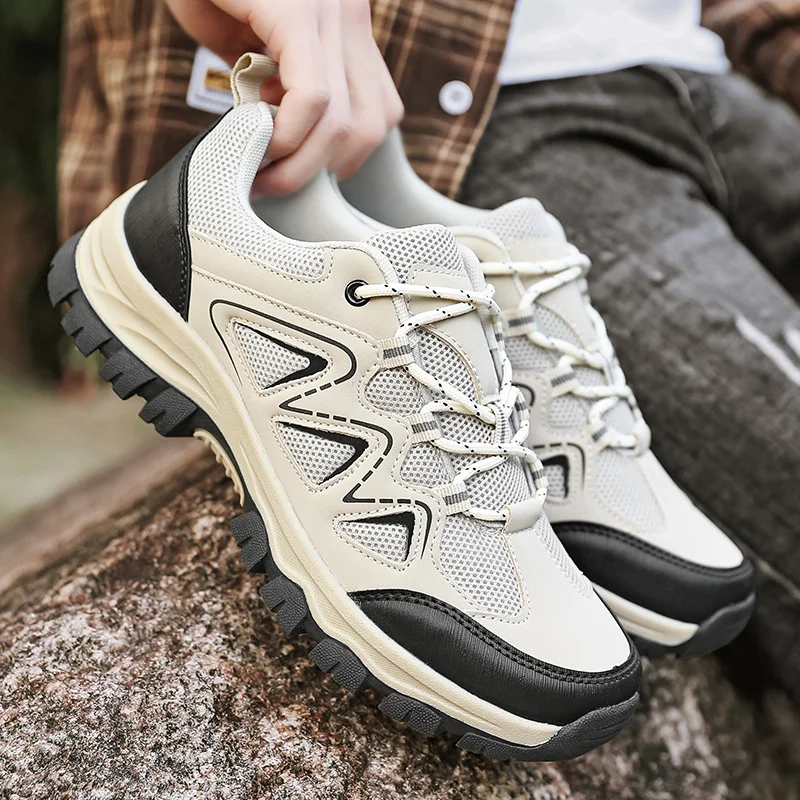 

New 2025 Hiking Shoes Men Autumn Outdoor Climbing Trail Sneakers Breathable Mountain Camping Boots Man Tourism Walking Shoes