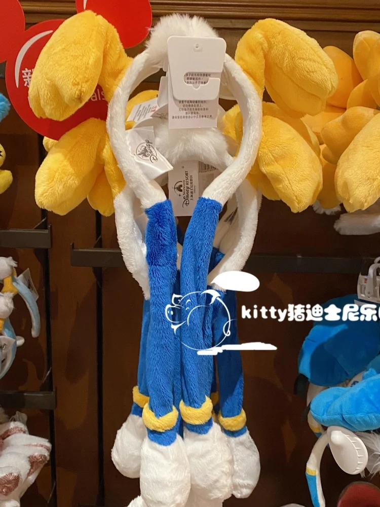 Véritable Disney Donald Duck bandeau princesse cendrillon Disneyland dessin animé arc pierres précieuses bandeau Mickey oreille femmes accessoire de cheveux