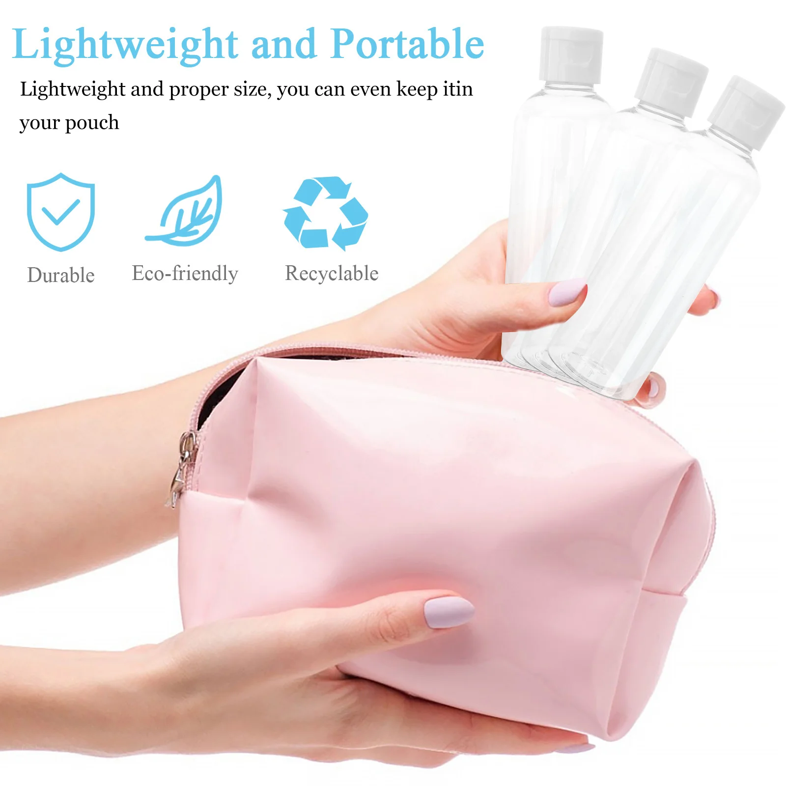 10 個のトラベルコンテナプラスチック詰め替えボトル漏れ防止空のミニボトルローションシャンプーメイク落とし用