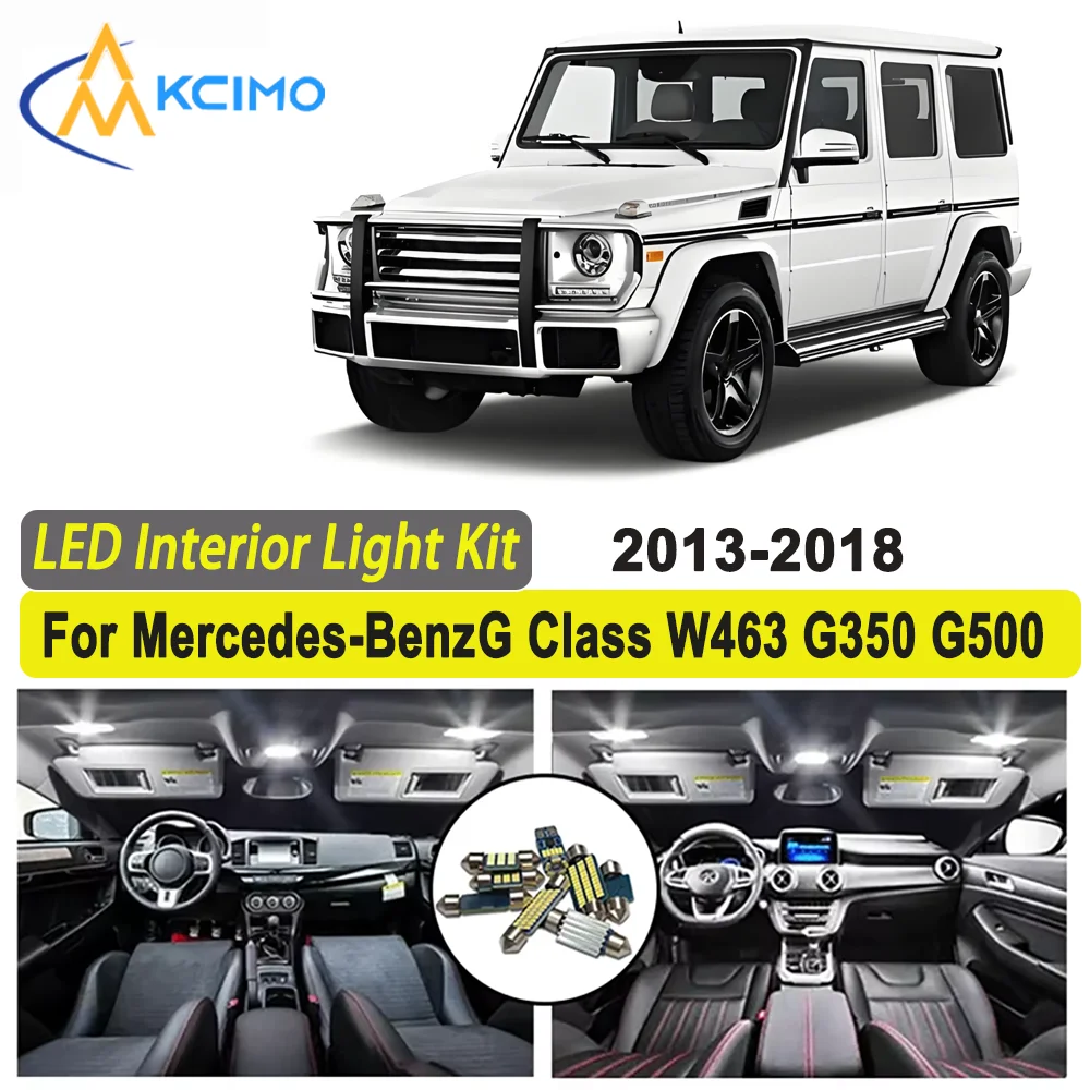 

Kcimo LED For Mercedes-Benz G Class W463 G350 G500 G63 G65 2013 2014 2015 2016 2017 2018 Premium Bright LED Interior Dome Map