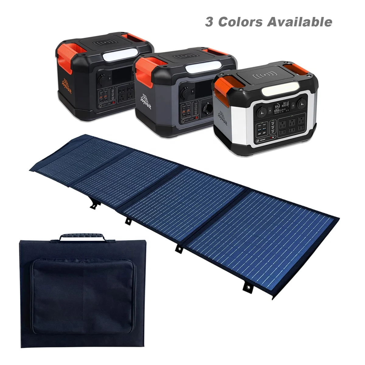 Multi-Function 1200W IP65 Portable Power Station LiFePO4 Battery Folded Solar Panel USB DC Sockets 12V Max PV Voltage