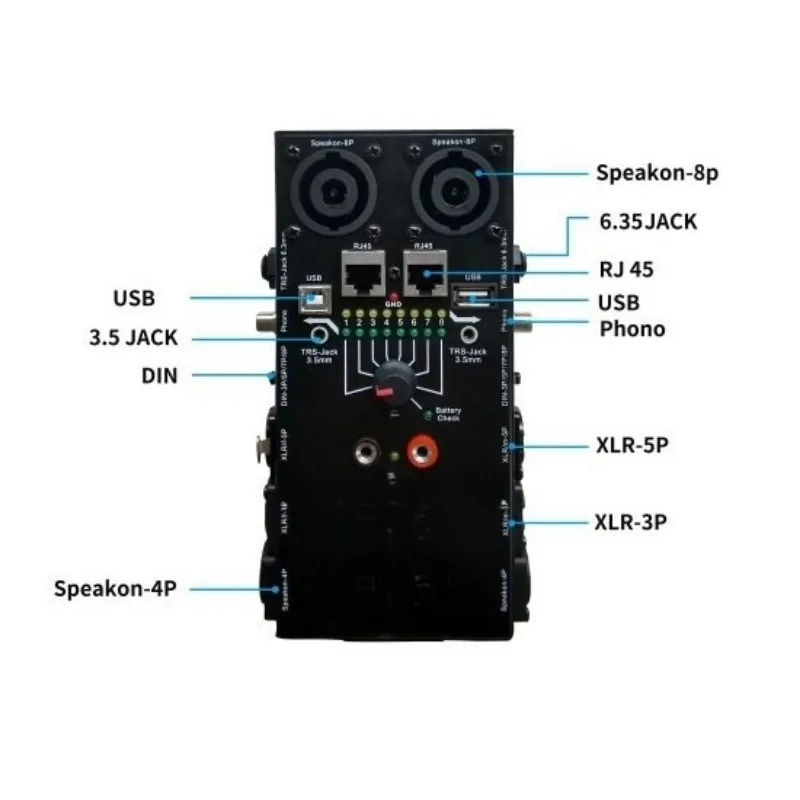 13 In 1 Audio Network Cable Tester CT-04E Multifunctional Portable Automatic Cable Fault Detector