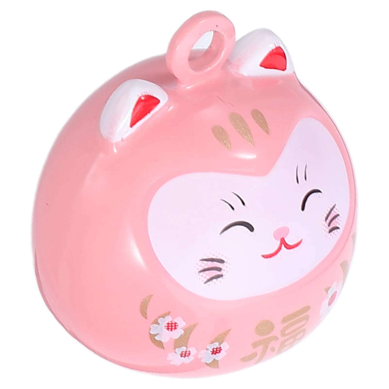 

Lucky Cat Small Bells Japanese Style Water Sound Bell For Diy Keychain Bracelet Backpack Hanging Decor Pink